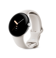Google Pixel Watch Polished Silver Case/Chalk Active Band