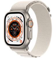 Apple Watch Ultra GPS + Cellular 49mm Titanium Case with Starlight Alpine Loop - Large