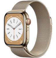 Apple Watch Series 8 GPS + Cellular 41mm Gold S. Steel Case  w. Milanese Loop Gold