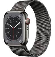 Apple Watch Series 8 GPS + Cellular 41mm Graphite S. Steel Case  w. Milanese Loop Graphite