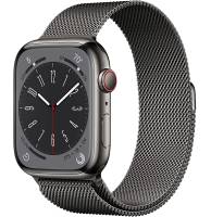 Apple Watch Series 8 GPS + Cellular 45mm Graphite S. Steel Case  w. Milanese Loop Graphite