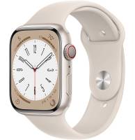 Apple Watch Series 8 GPS + Cellular 45mm Starlight Aluminum Case with Starlight Sport Band