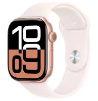 Apple Watch Series 10 GPS 42mm Rose Gold Alu. Case w. Light Blush Sport Band - M/L (MWWJ3)