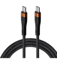 Кабель Remzona з конекторами USB-C (Type-C) 100W 1.2м CCC1-04BK