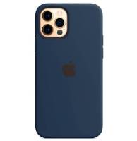 Чохол накладка Apple iPhone 12/12 Pro Silicone Case (OEM) - Deep Navy