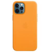 Чехол накладка Apple iPhone 12 Pro Max Leather Case with MagSafe - California Poppy (MHKH3)