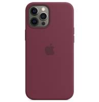 Чехол накладка Apple iPhone 12 Pro Max Silicone Case with MagSafe - Plum (MHLA3)