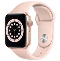 Apple Watch Series 6 GPS 44mm Gold Aluminum Case w. Pink Sand Sport B. (M00E3)